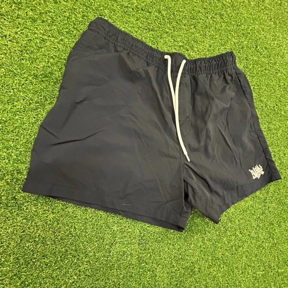 Empyre Mens Black Graffiti Logo Swim Shorts Trunks Size M